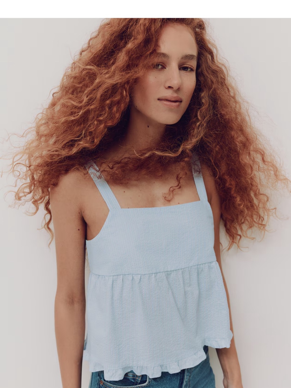 H&M Light Blue Striped Tank Top - Picture 4 of 5
